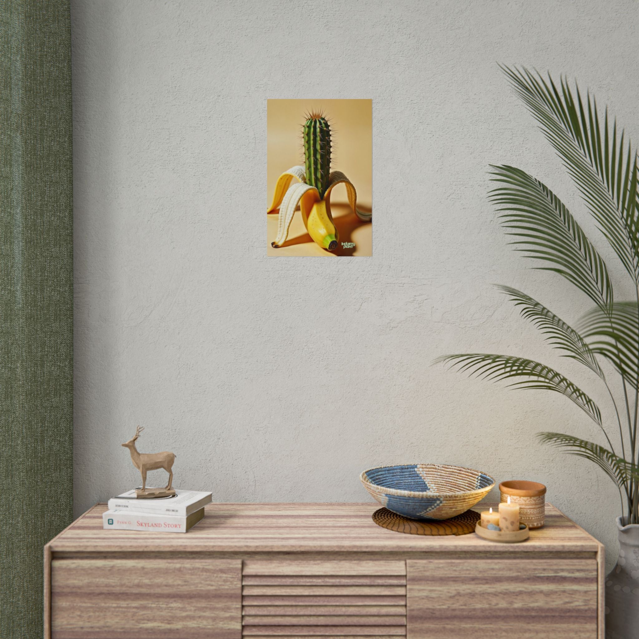 PEEL MY PRICKLY PECKER Surreal Cactus Banana Fine Art Poster – Fine Art Print for Modern Home Decor by INDUSTRY PLANT @AutoPaybump