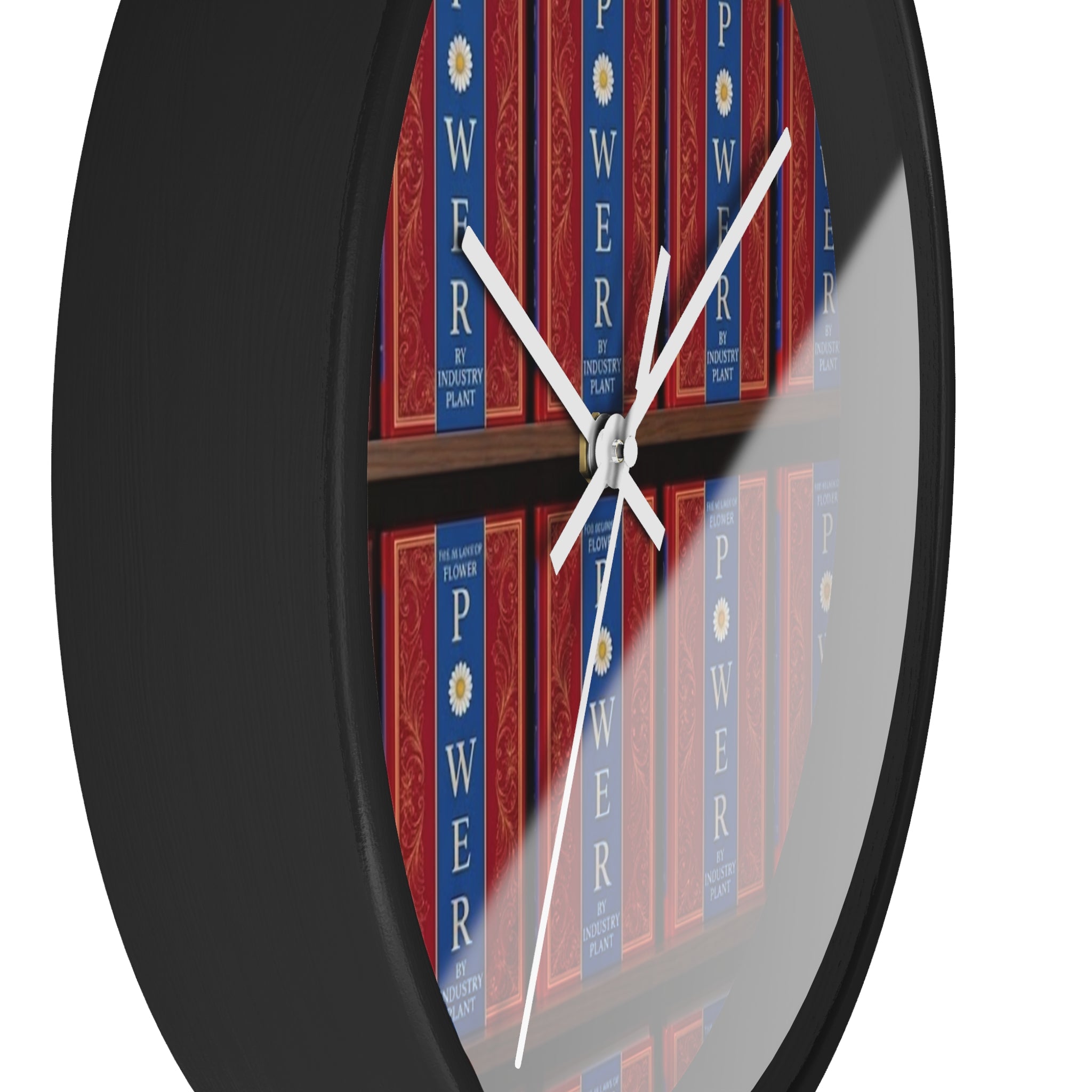 48 LAWS of FLOWER POWER Wall Clock — Decorative 'FLOWER POWER' #BookTok Spine Pattern Clock for Office & Study by Industry Plant