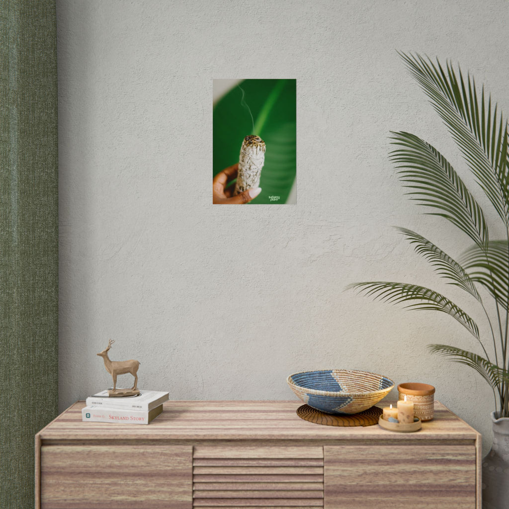 HER SAGING GRACE Sage Smudge Fine Art Poster — Botanical Aromatherapy Wall Fine Art by INDUSTRY PLANT @AutoPaybump