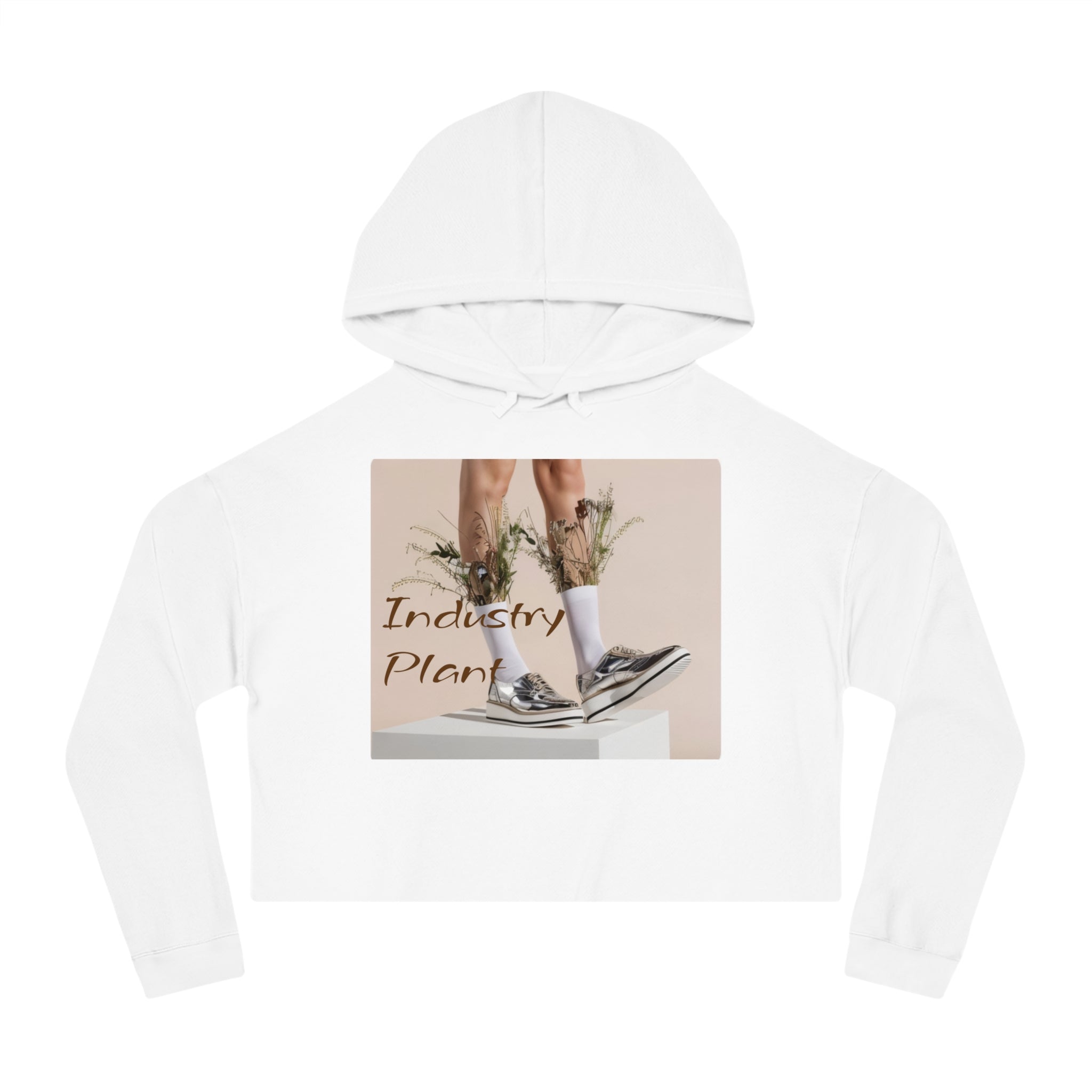 ALWAYS RUNNING ON PLANT POWER Chic Women's Cropped Hoodie by Industry Plant @AutoPaybump