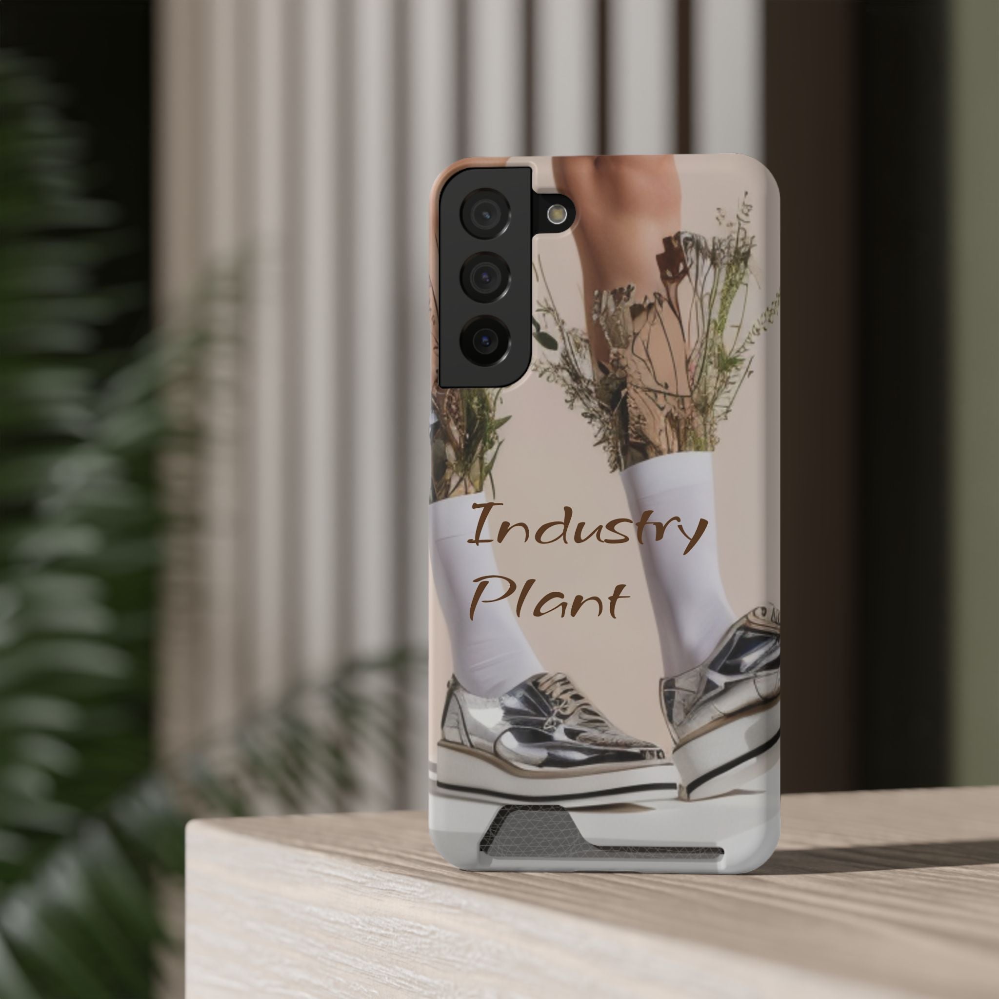 ALWAYS RUNNING ON PLANT POWER Stylish Phone Case with Card Holder by Industry Plant @AutoPaybump