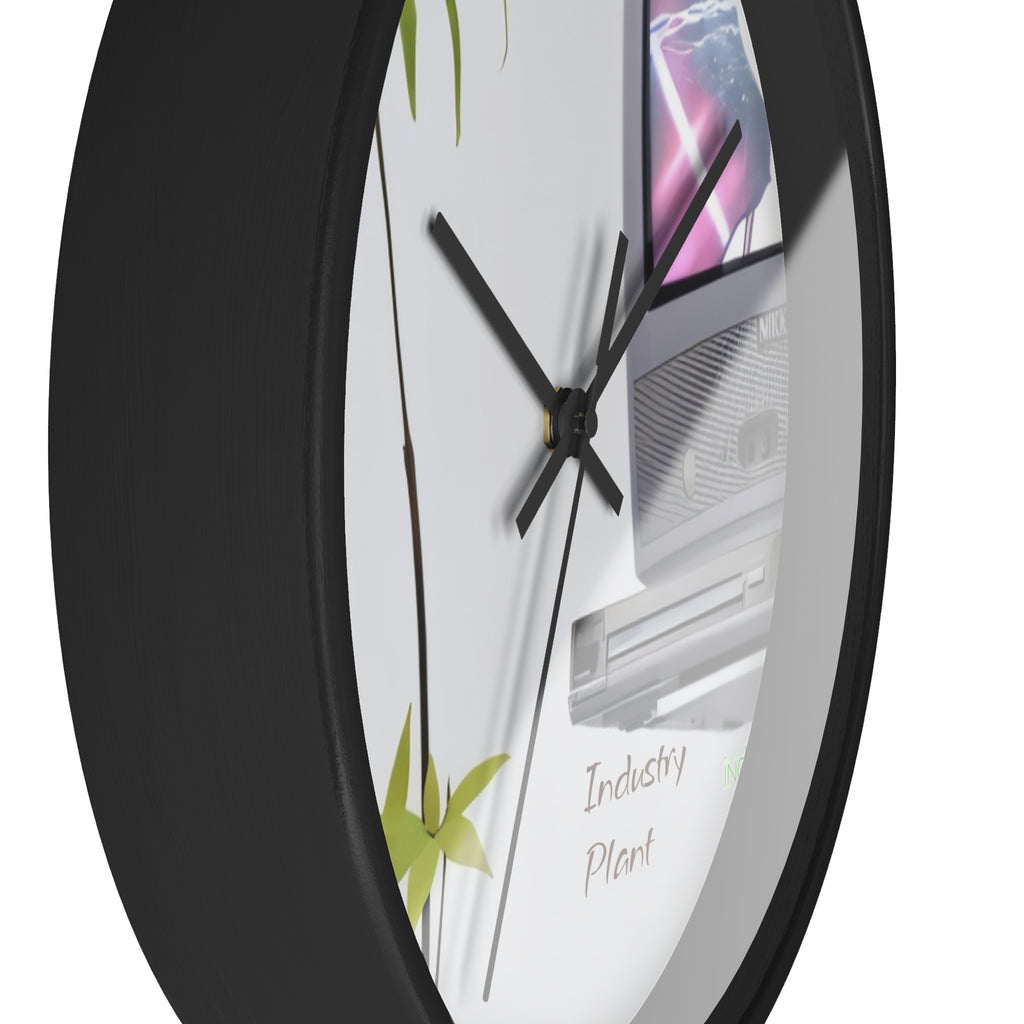 WEED TV Wall Clock — Decorative Cannabis Smoker Enthusiast Fine Art Print Clock for Office & Study by Industry Plant
