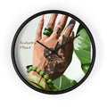 TATTED GREEN THUMB Wall Clock — Decorative Plant Parent Gift Fine Art Print Clock for Office & Study by Industry Plant