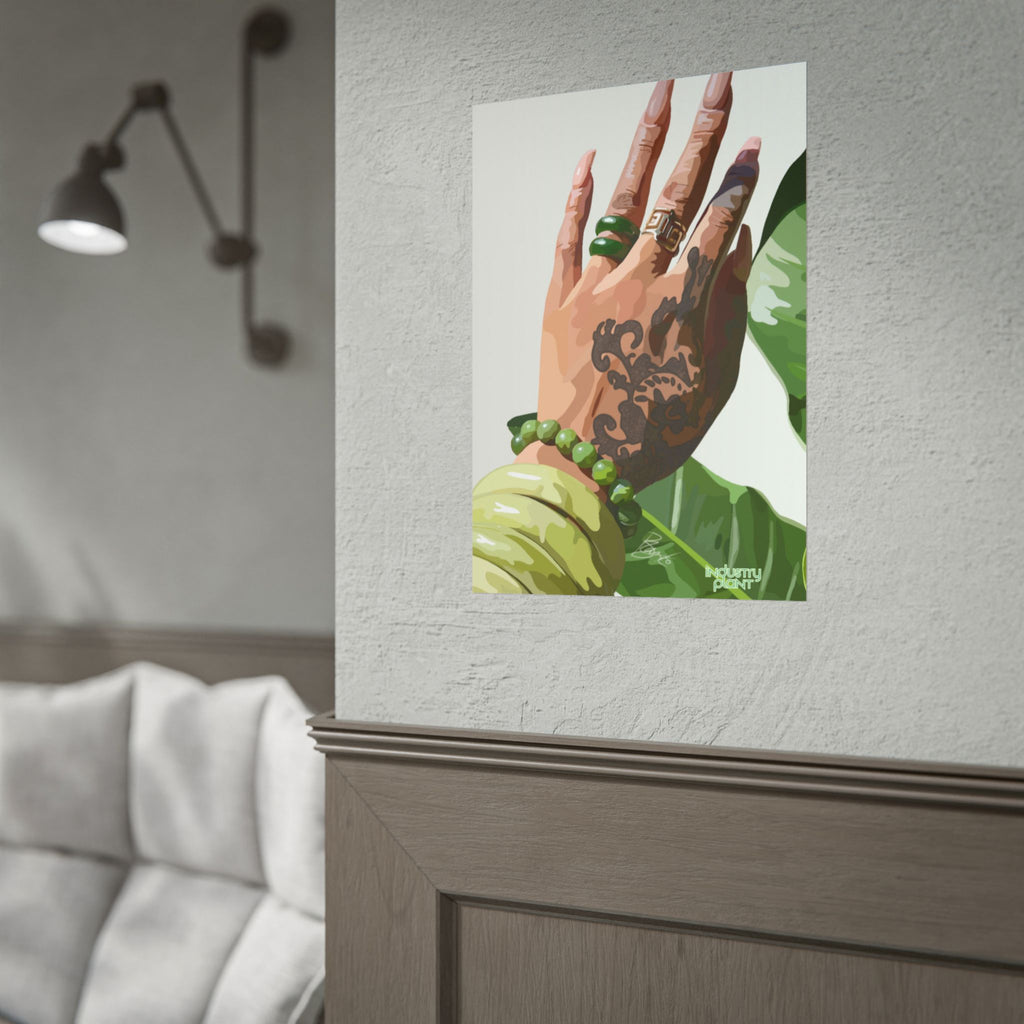 TATTED GREEN THUMB Botanical Henna Hand Fine Art Poster Print by INDUSTRY PLANT by @AutoPaybump