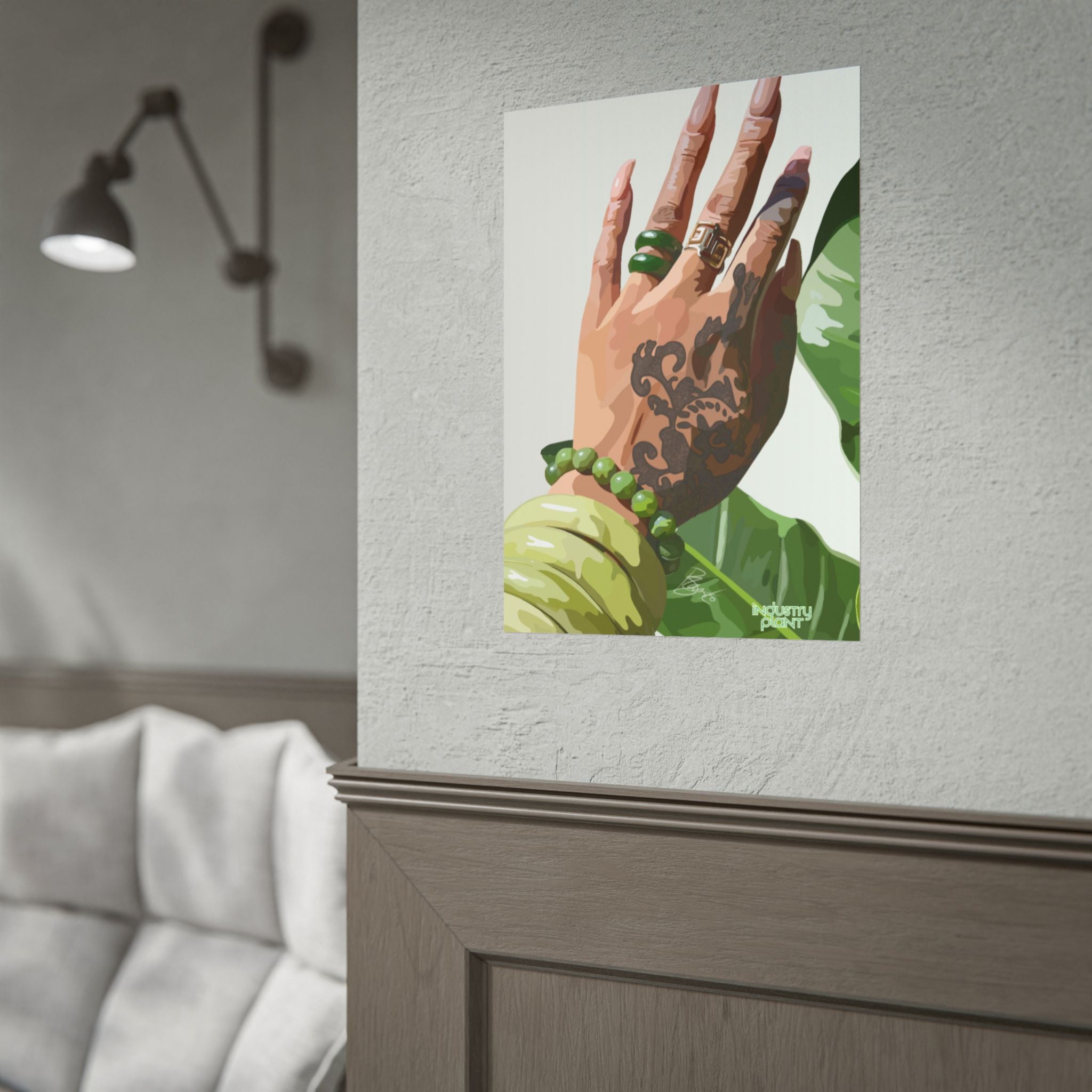TATTED GREEN THUMB Botanical Henna Hand Fine Art Poster Print by INDUSTRY PLANT by @AutoPaybump