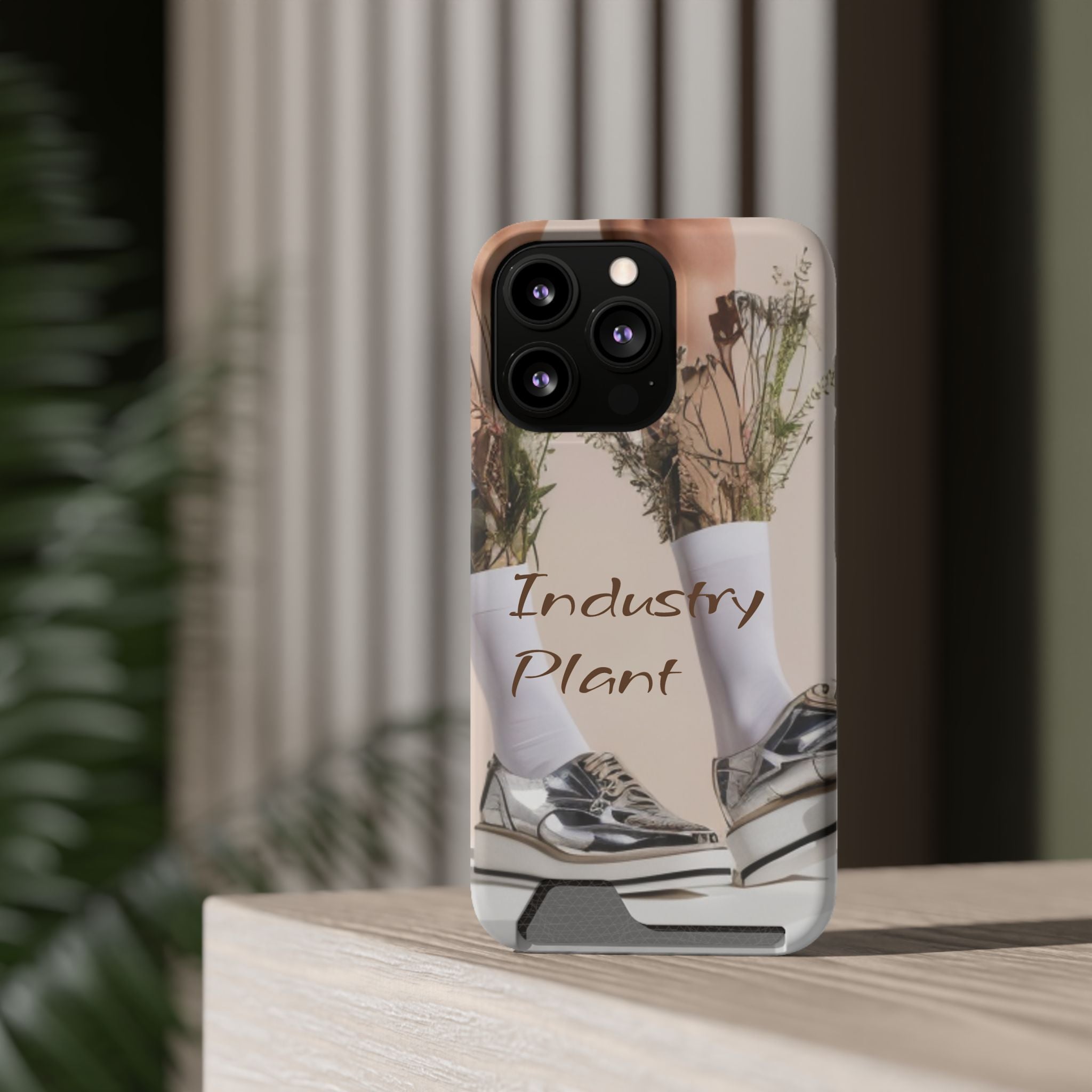 ALWAYS RUNNING ON PLANT POWER Stylish Phone Case with Card Holder by Industry Plant @AutoPaybump