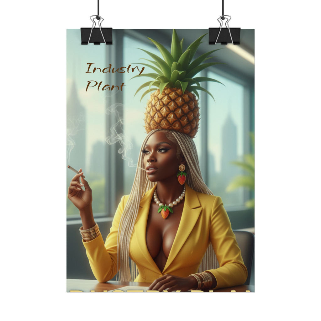 OSHUN EXHALES "Oshun in a Pineapple Crown Fine Art Poster" (Fashion Portrait) by Industry Plant @AutoPaybump