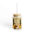 PEEL MY PRICKLED PECKER Stylish Bamboo Lid Sipper Glass - 16oz with Artistic Design by INDUSTRY PLANT @AutoPaybump