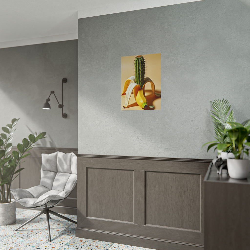 PEEL MY PRICKLY PECKER Surreal Cactus Banana Fine Art Poster – Fine Art Print for Modern Home Decor by INDUSTRY PLANT @AutoPaybump