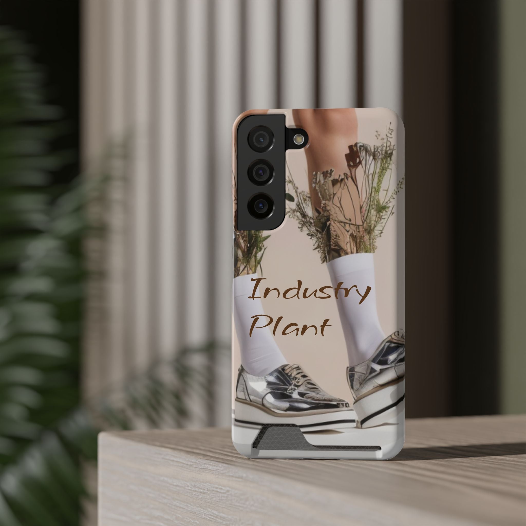 ALWAYS RUNNING ON PLANT POWER Stylish Phone Case with Card Holder by Industry Plant @AutoPaybump
