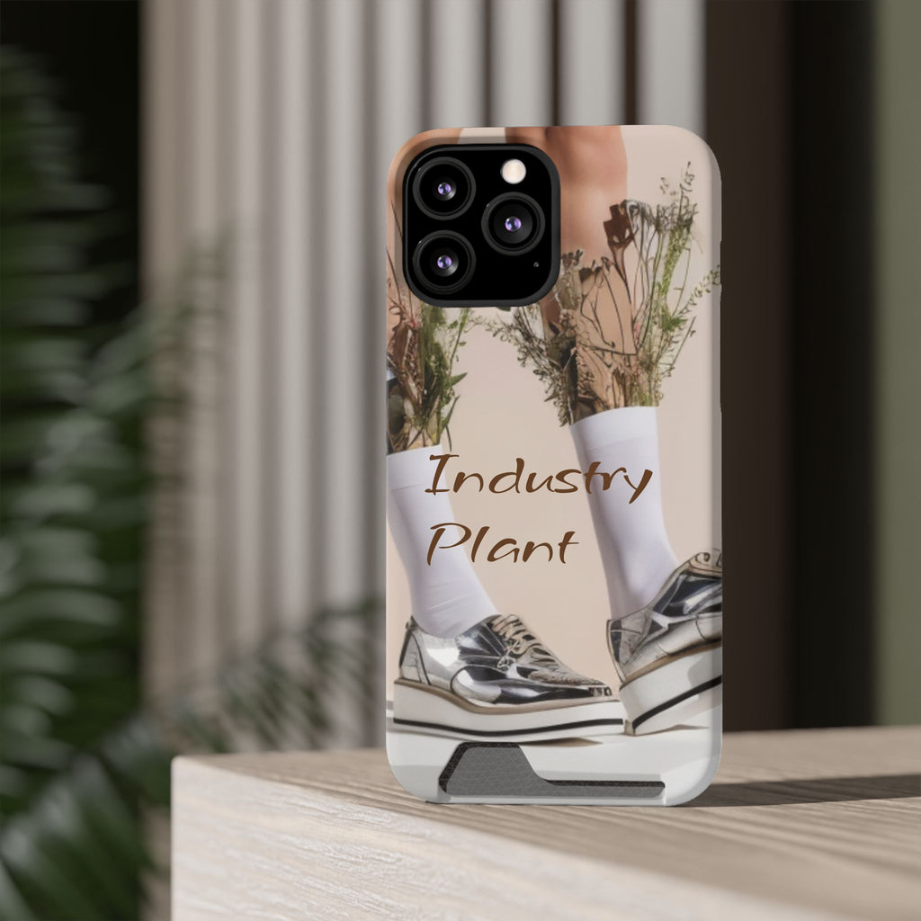 ALWAYS RUNNING ON PLANT POWER Stylish Phone Case with Card Holder by Industry Plant @AutoPaybump