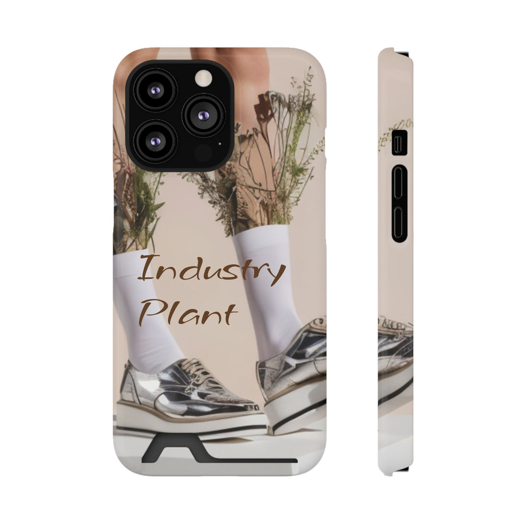 ALWAYS RUNNING ON PLANT POWER Stylish Phone Case with Card Holder by Industry Plant @AutoPaybump