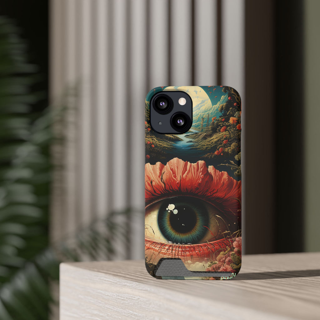 Eye Bloom Here... Stylish Phone Case with Card Holder by INDUSTRY PLANT @AutoPaybump