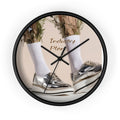 ALWAYS RUNNING ON PLANT POWER Wall Clock — Decorative BOTANICAL SNEAKER THEMED Pattern Clock for Office & Study by Industry Plant