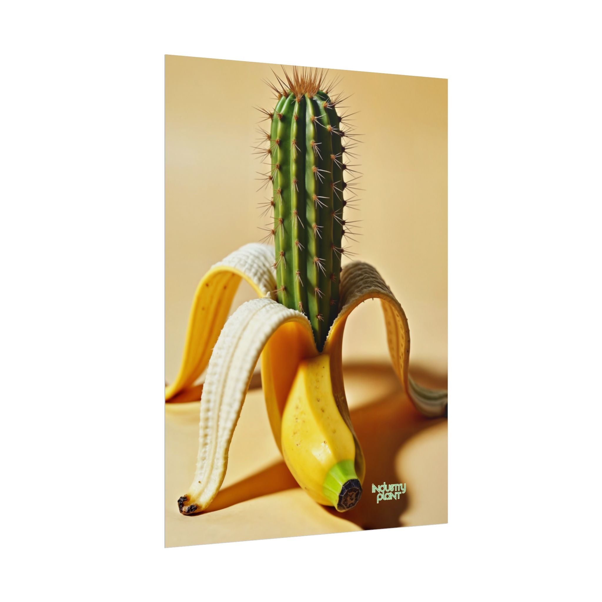 PEEL MY PRICKLY PECKER Surreal Cactus Banana Fine Art Poster – Fine Art Print for Modern Home Decor by INDUSTRY PLANT @AutoPaybump