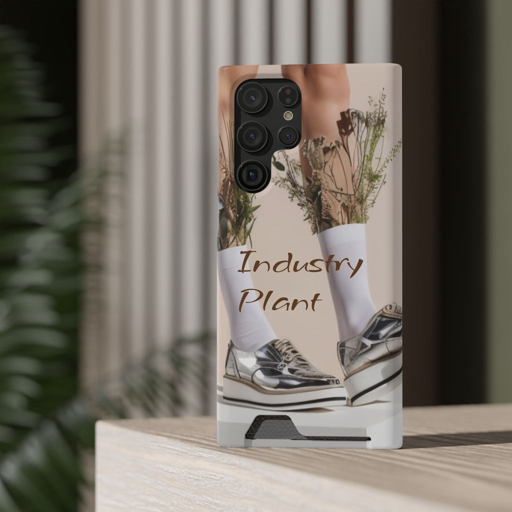 ALWAYS RUNNING ON PLANT POWER Stylish Phone Case with Card Holder by Industry Plant @AutoPaybump