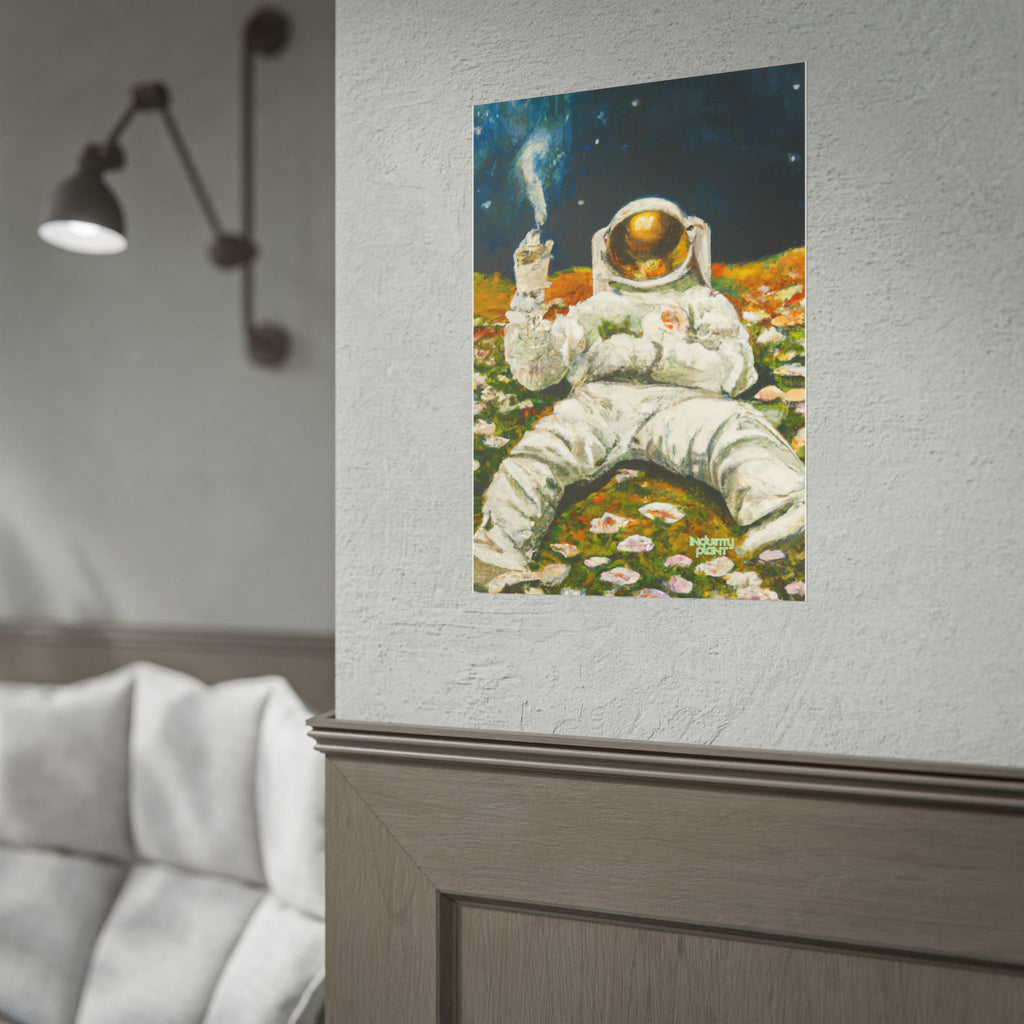 ASTRO STONER Fine Art Astronaut Poster — Retro Space Fine Art Print BY INDUSTRY PLANT @AutoPaybump