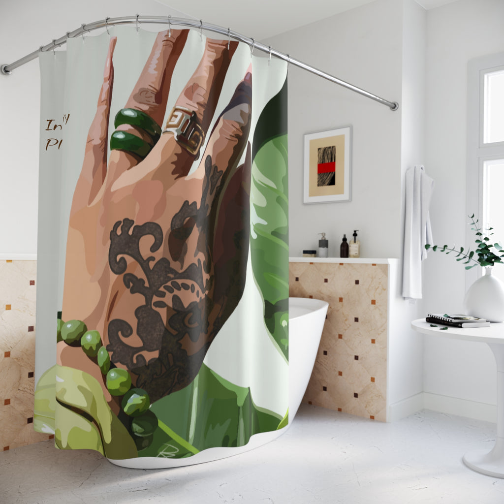 TATTED GREEN THUMB Shower Curtain by Industry Plant @AutoPaybump