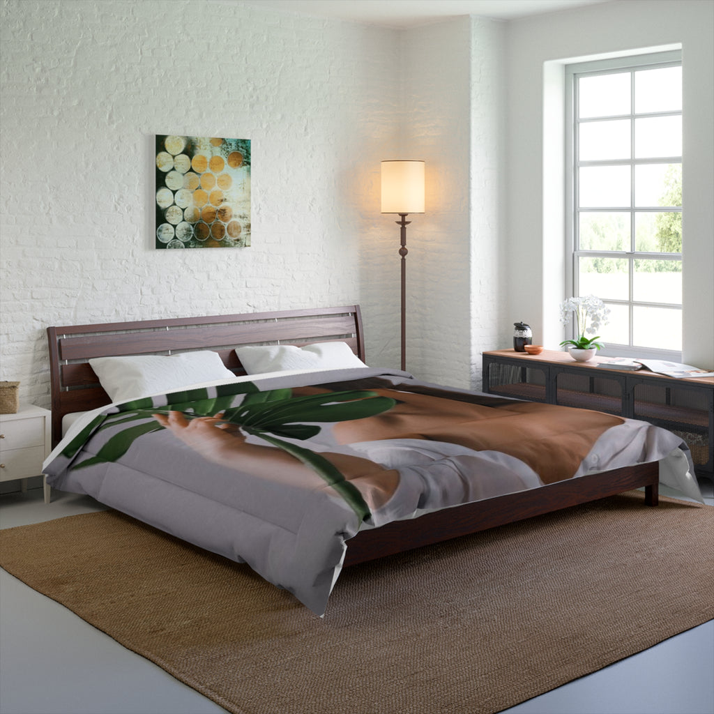 MONSTERA MYSTIQUE Comforter by Industry Plant @AutoPaybump