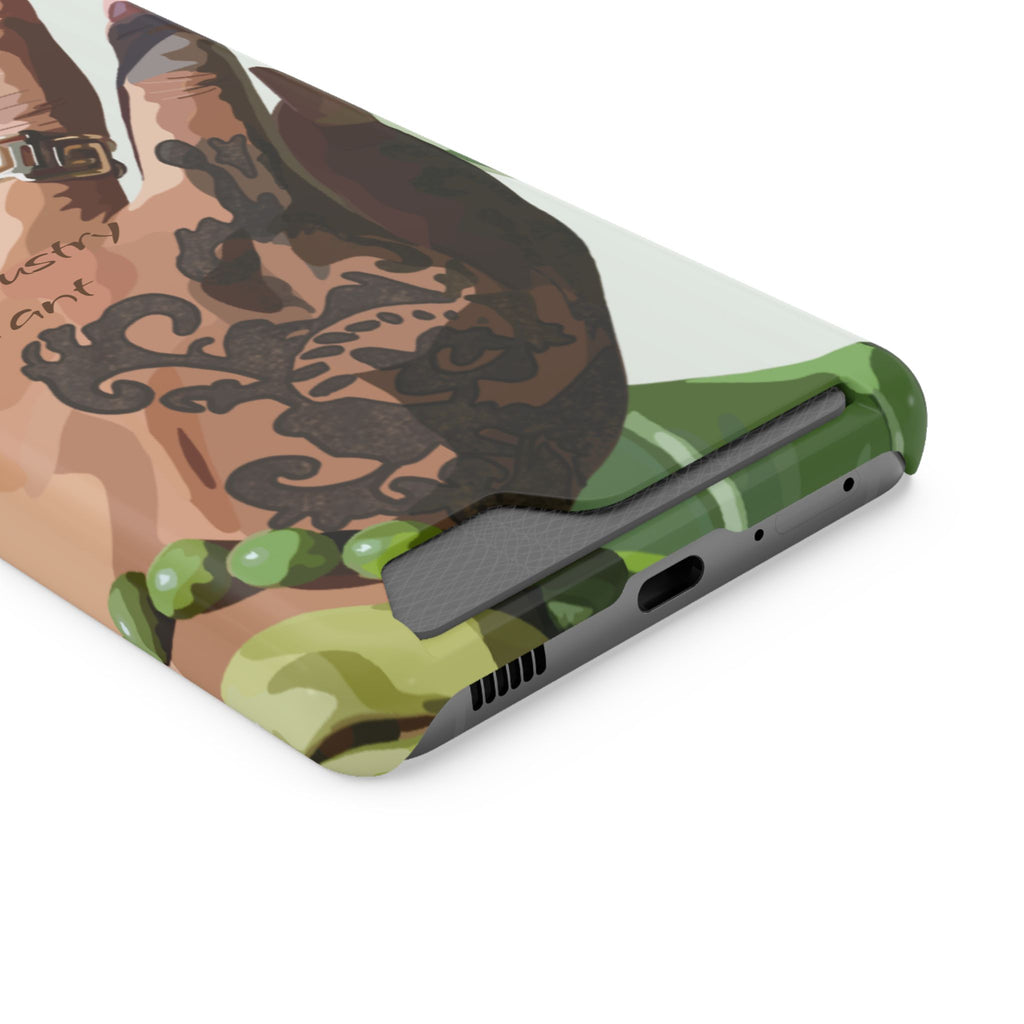 TATTED GREEN THUMB Stylish Phone Case with Card Holder by Industry Plant @AutoPaybump