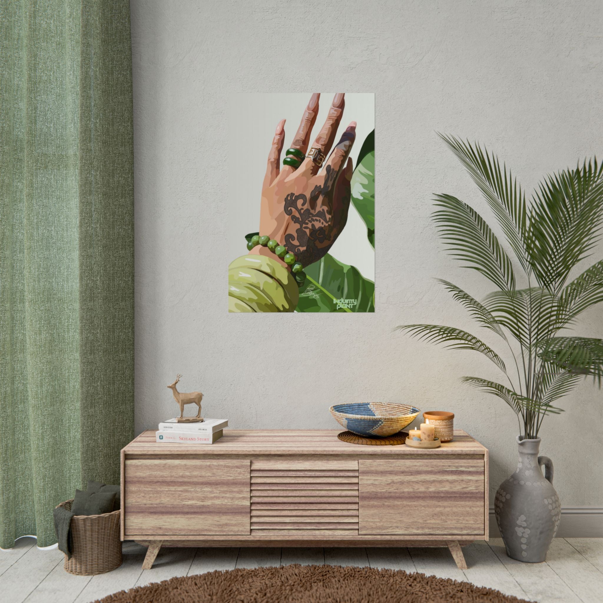 TATTED GREEN THUMB Botanical Henna Hand Fine Art Poster Print by INDUSTRY PLANT by @AutoPaybump