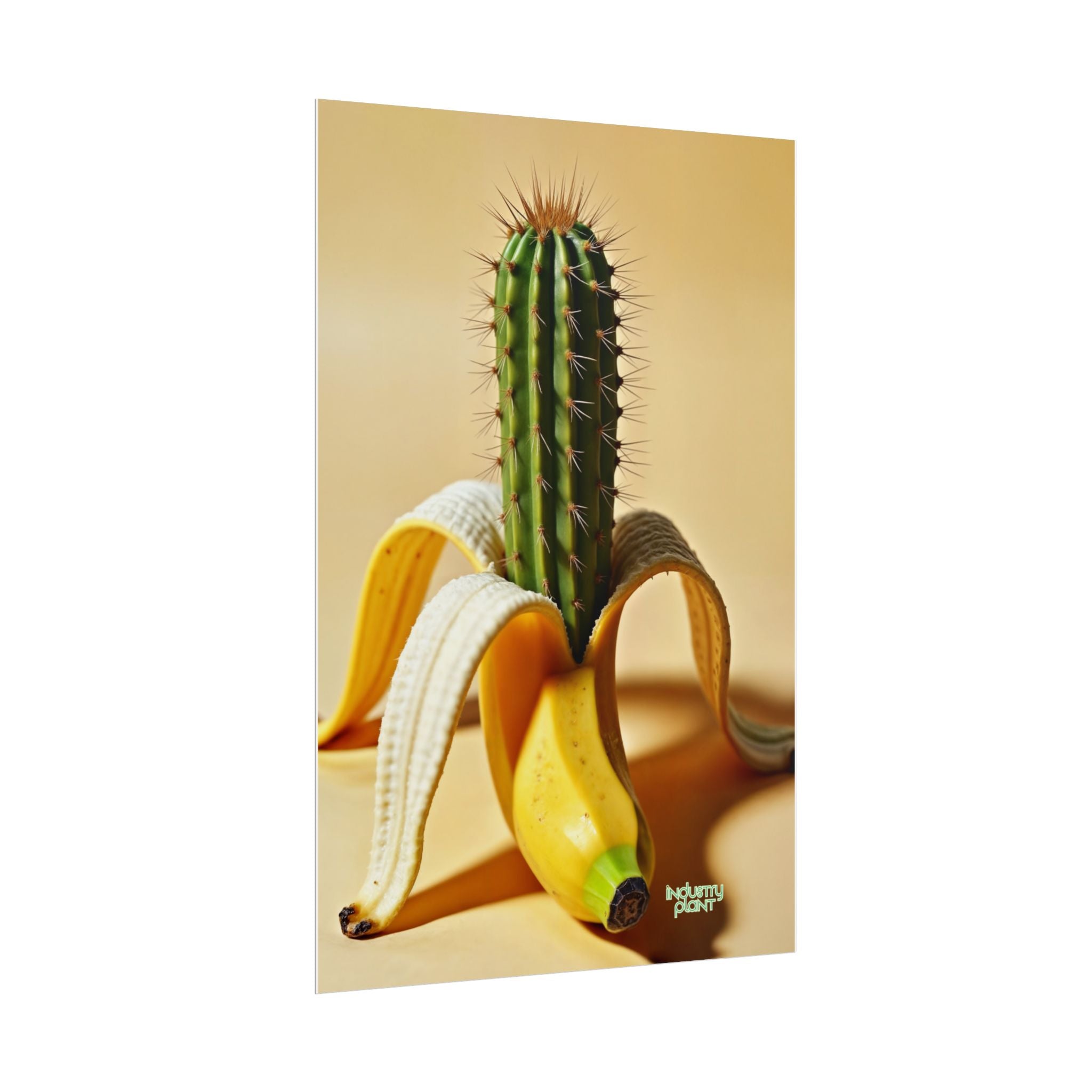 PEEL MY PRICKLY PECKER Surreal Cactus Banana Fine Art Poster – Fine Art Print for Modern Home Decor by INDUSTRY PLANT @AutoPaybump