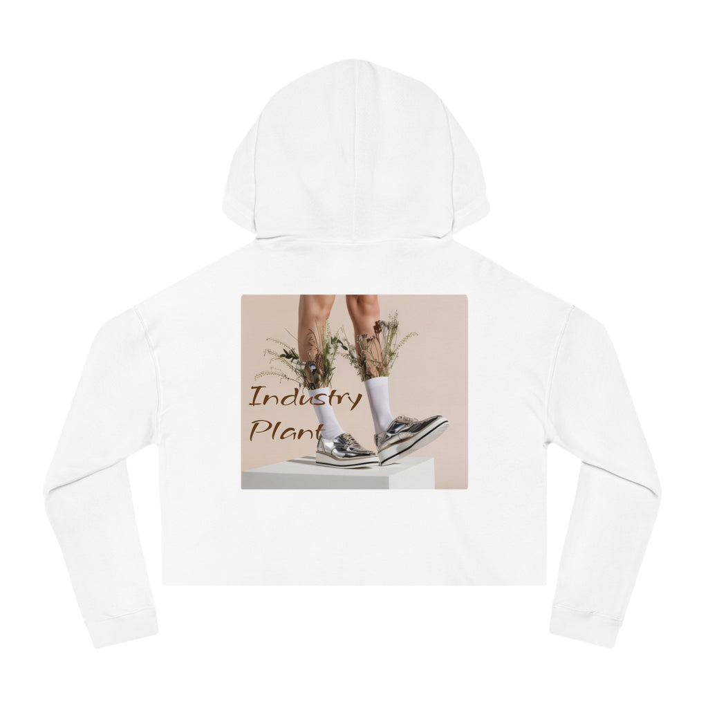 ALWAYS RUNNING ON PLANT POWER Chic Women's Cropped Hoodie by Industry Plant @AutoPaybump