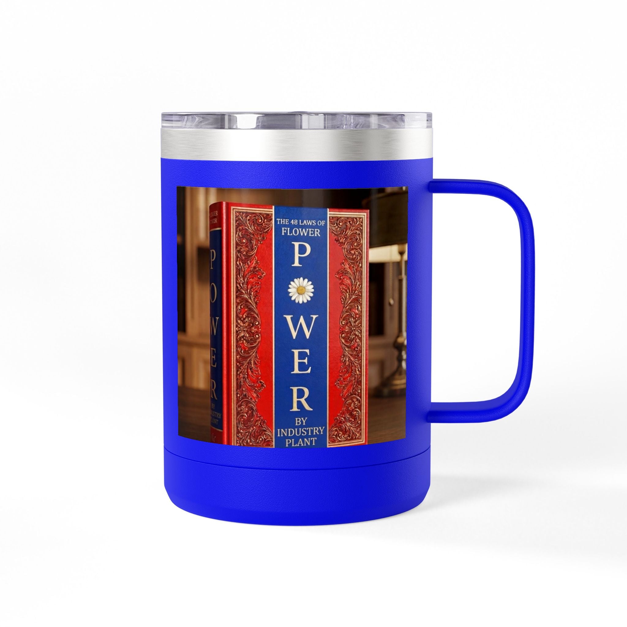 Galvanized Steel 48 LAWS of FLOWER POWER 15oz Coffee Mug Tumbler - #BookTok - Themed Unique Gift for Coffee Lovers by INDUSTRY PLANT