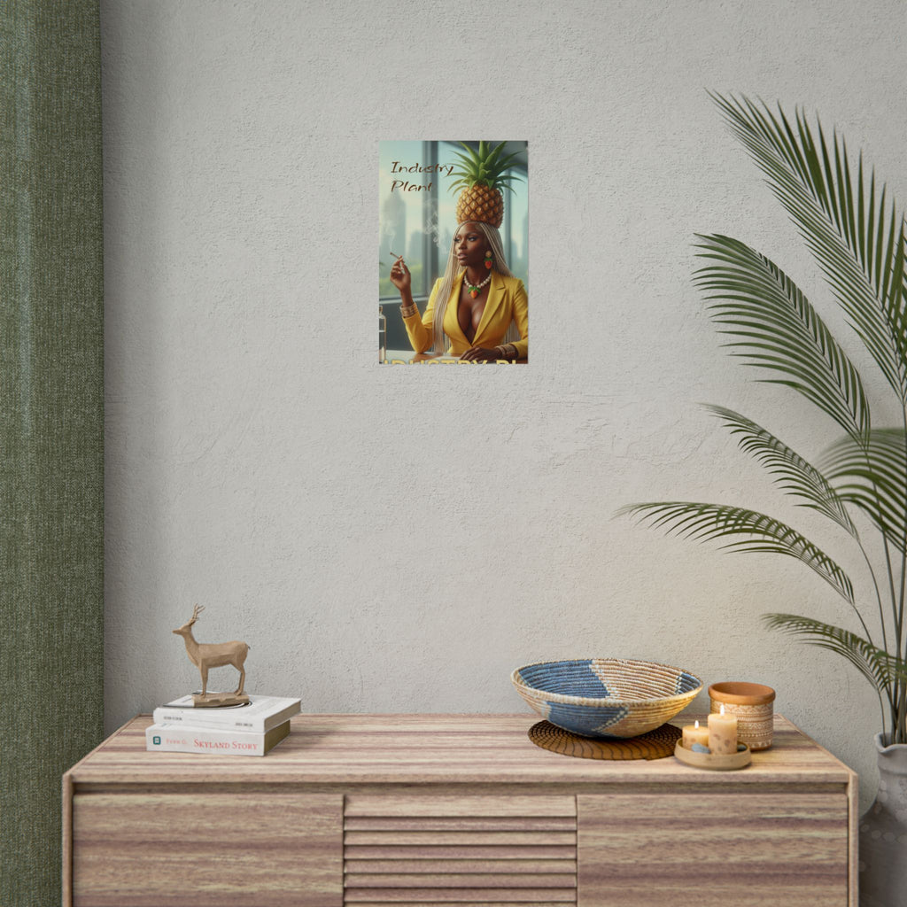 OSHUN EXHALES "Oshun in a Pineapple Crown Fine Art Poster" (Fashion Portrait) by Industry Plant @AutoPaybump