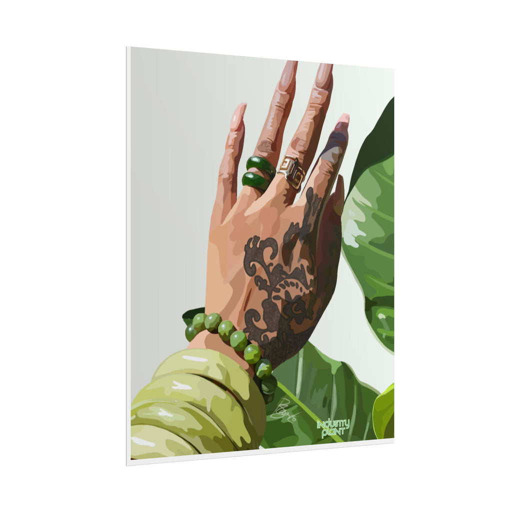 TATTED GREEN THUMB Botanical Henna Hand Fine Art Poster Print by INDUSTRY PLANT by @AutoPaybump