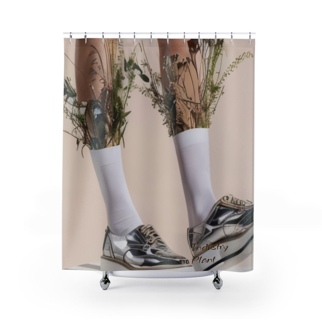 ALWAYS RUNNING ON PLANT POWER Shower Curtain by Industry Plant @AutoPaybump