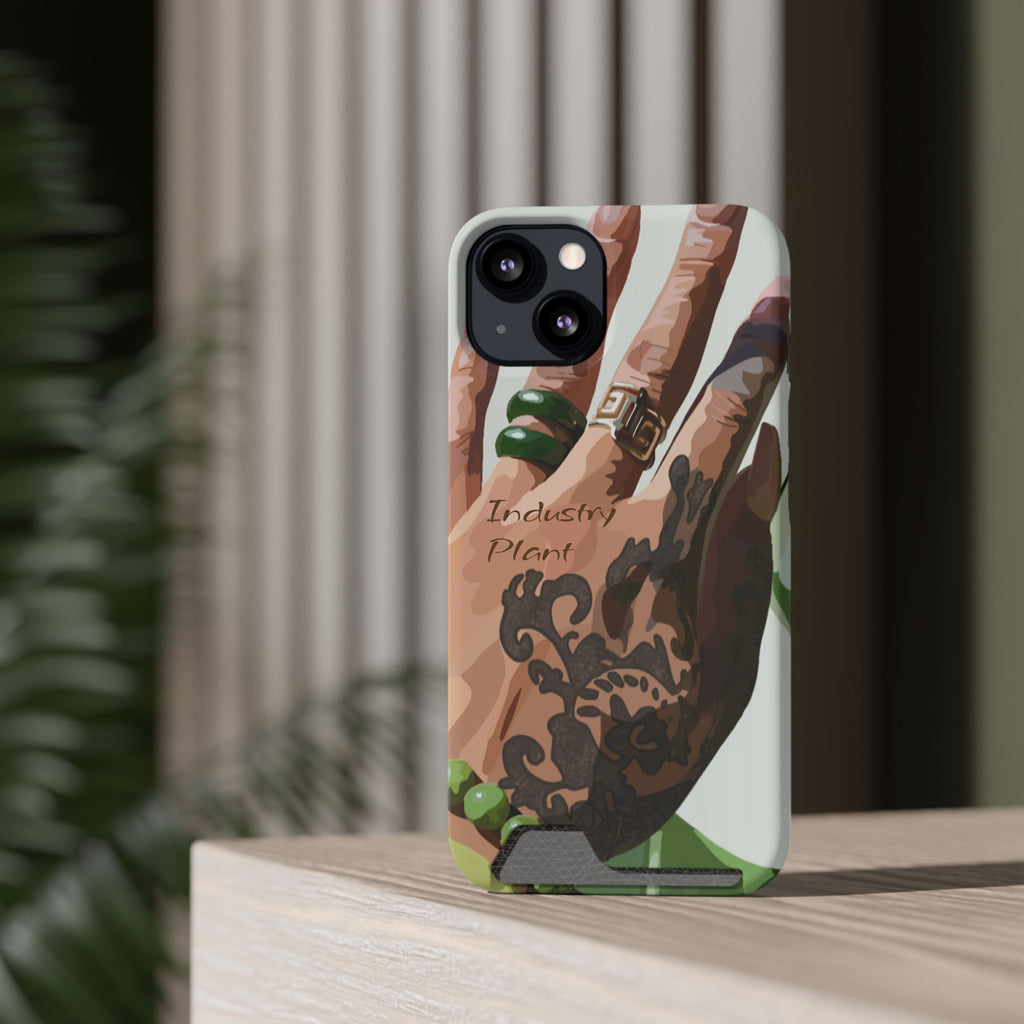 TATTED GREEN THUMB Stylish Phone Case with Card Holder by Industry Plant @AutoPaybump