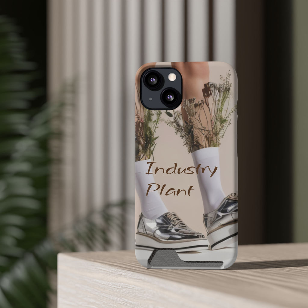 ALWAYS RUNNING ON PLANT POWER Stylish Phone Case with Card Holder by Industry Plant @AutoPaybump
