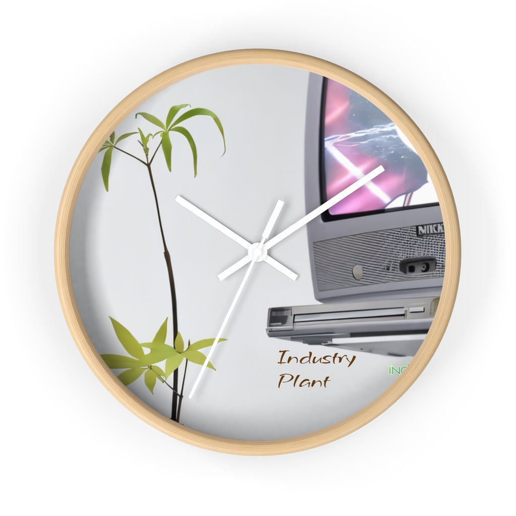 WEED TV Wall Clock — Decorative Cannabis Smoker Enthusiast Fine Art Print Clock for Office & Study by Industry Plant