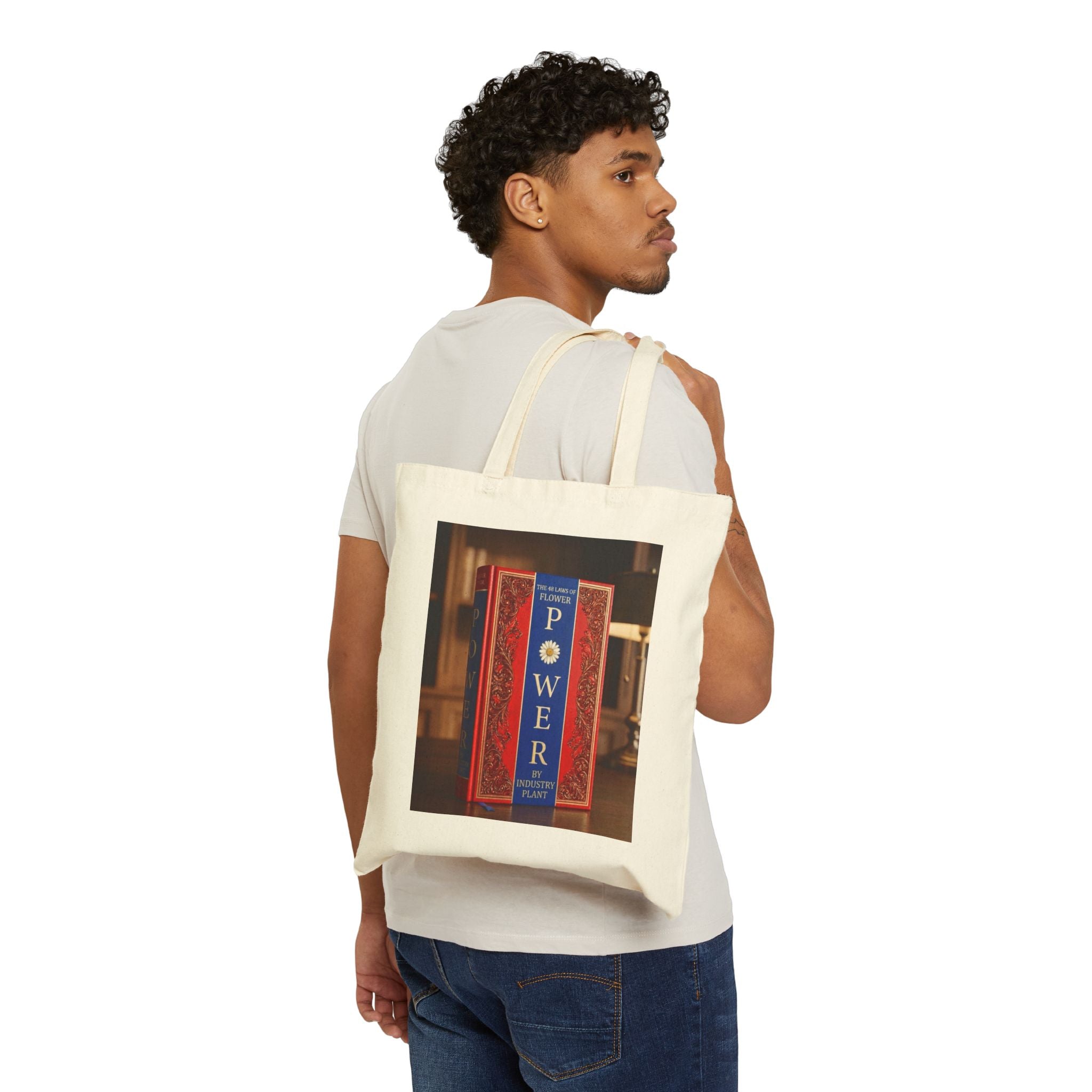 48 LAWS of FLOWER POWER — Vintage 'Power' Book Cover Canvas Tote by Industry Plant