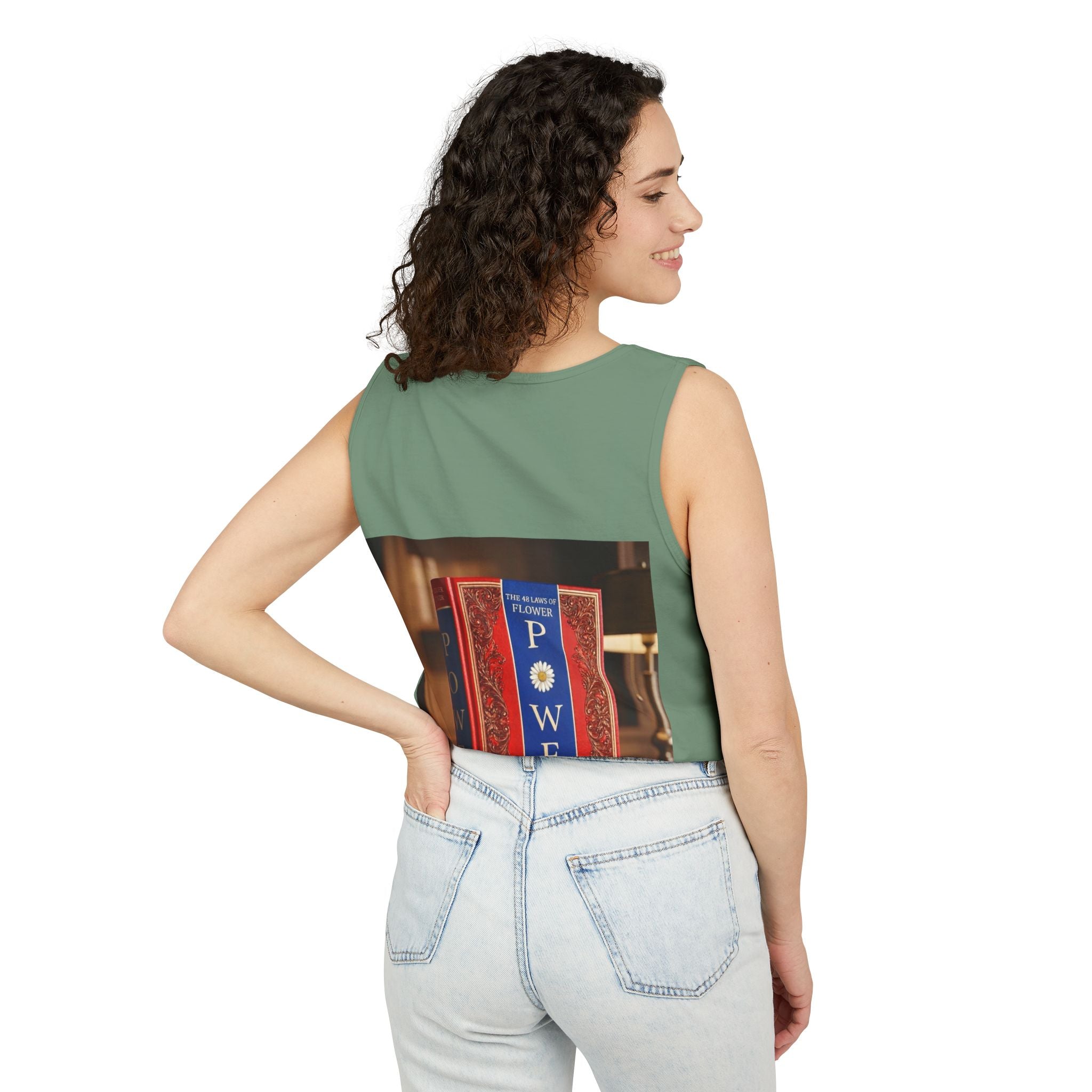 48 LAWS of FLOWER POWER Tank Top — Vintage 'Flower Power' Book Cover Graphic by Industry Plant