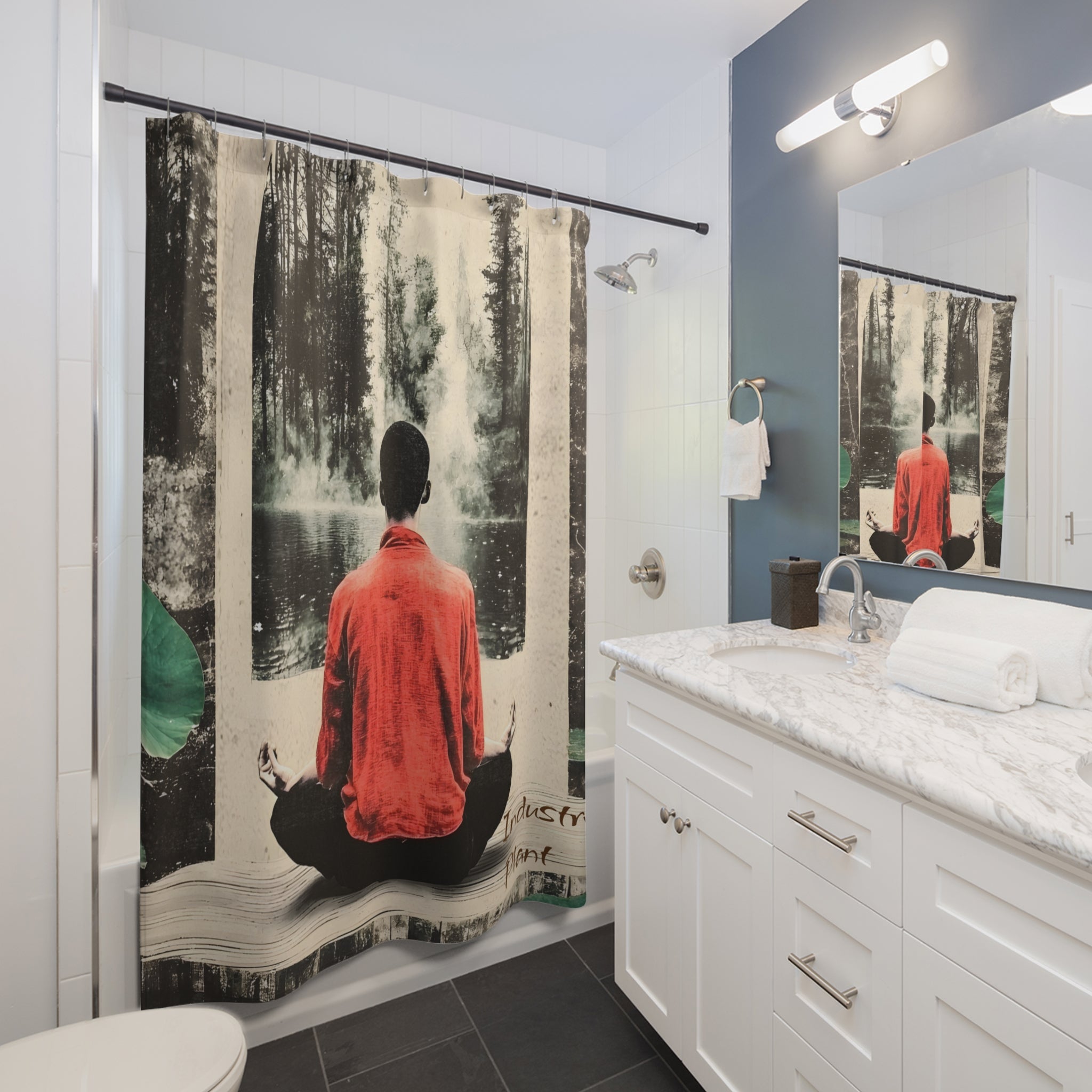 IMMERSIVE NATURE THERAPY Rx Shower Curtain by Industry Plant