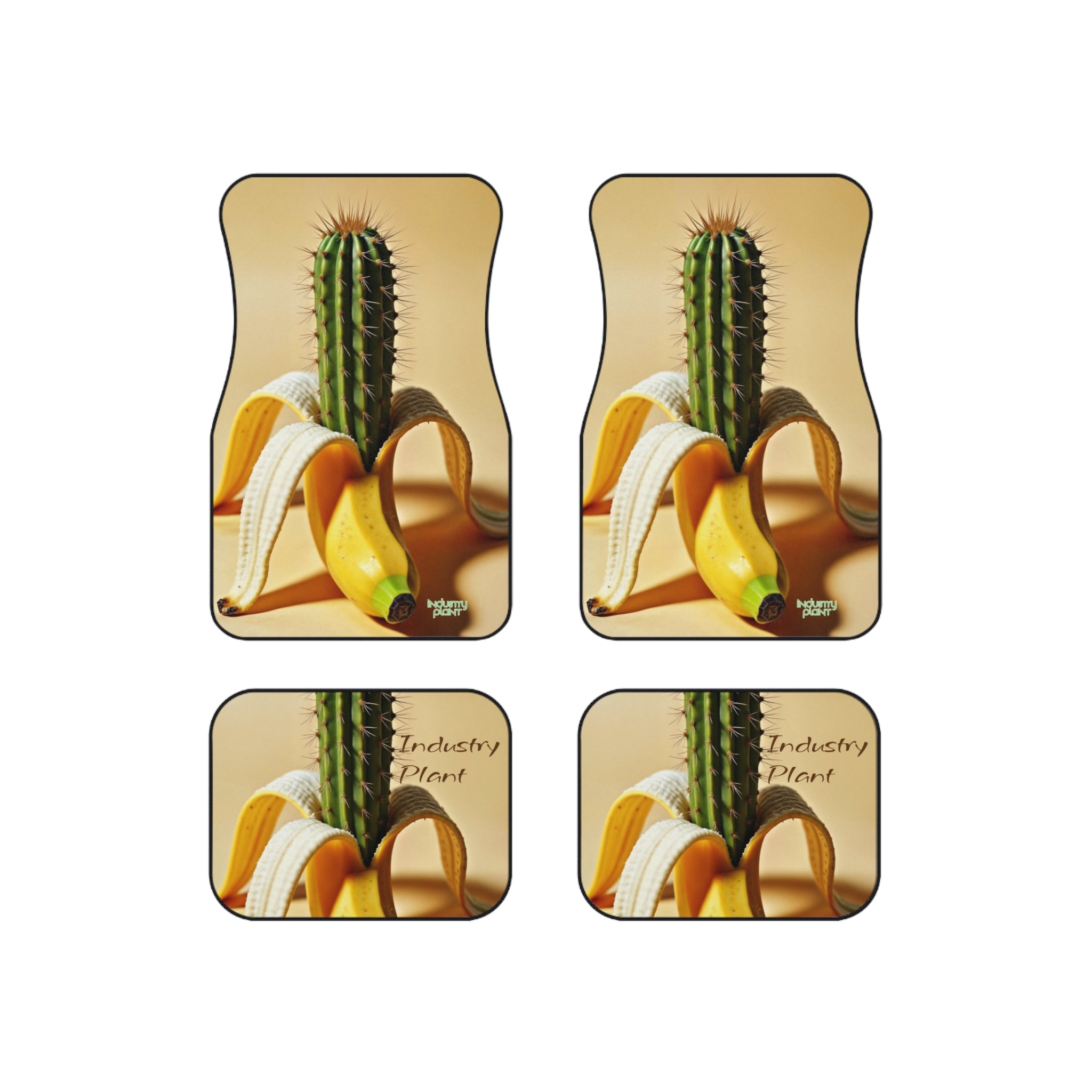 PEEL MY PRICKLED PECKER Unique Art Car Mats (Set of 4) - Stylish & Edgy Design by Industry Plant @AutoPaybump