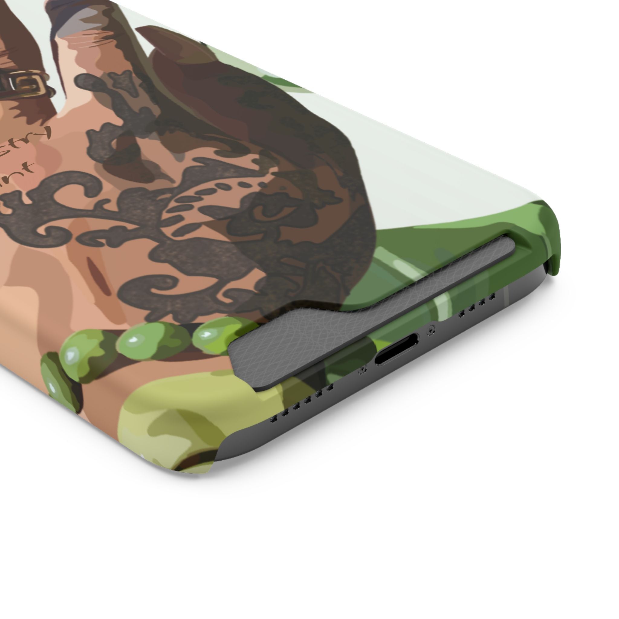 TATTED GREEN THUMB Stylish Phone Case with Card Holder by Industry Plant @AutoPaybump
