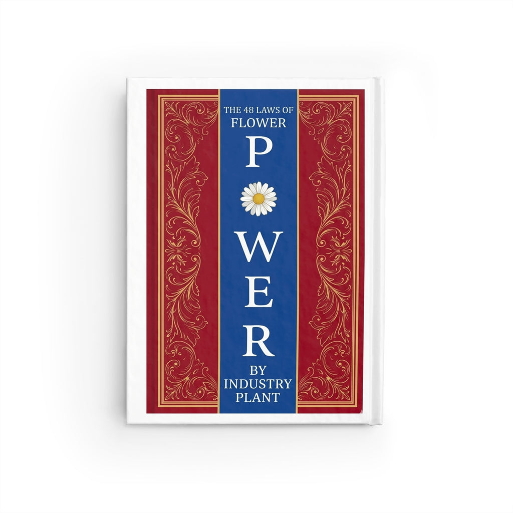 48 LAWS of FLOWER POWER Journal — Decorative Red & Blue Blank Notebook by Industry Plant