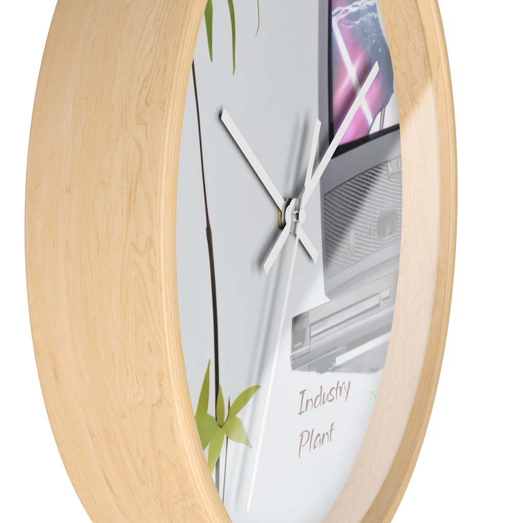WEED TV Wall Clock — Decorative Cannabis Smoker Enthusiast Fine Art Print Clock for Office & Study by Industry Plant