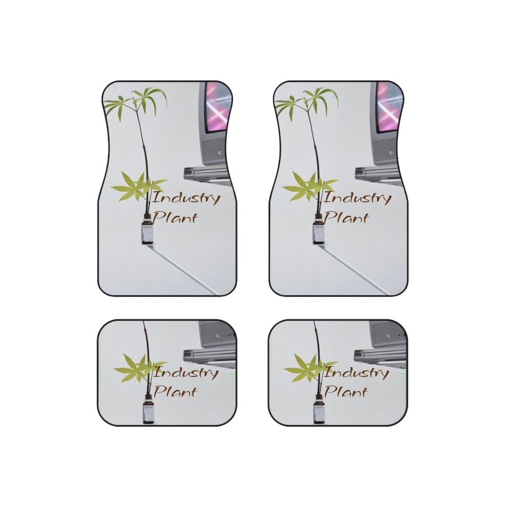WEED TV Unique Art Car Mats (Set of 4) - Stylish & Edgy Design by Industry Plant @AutoPaybump