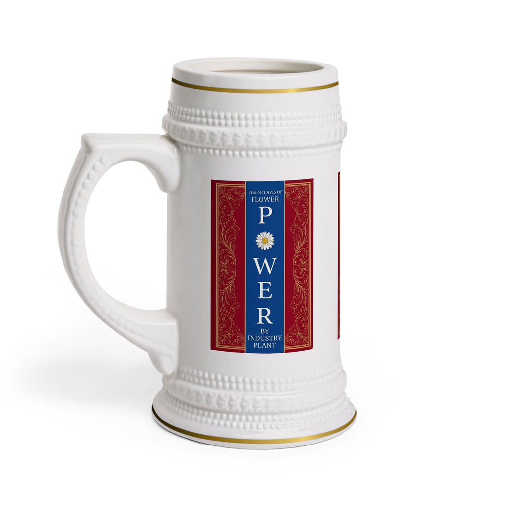 48 LAWS of FLOWER POWER All Purpose Ceramic German-Style Stein Mug by Industry Plant