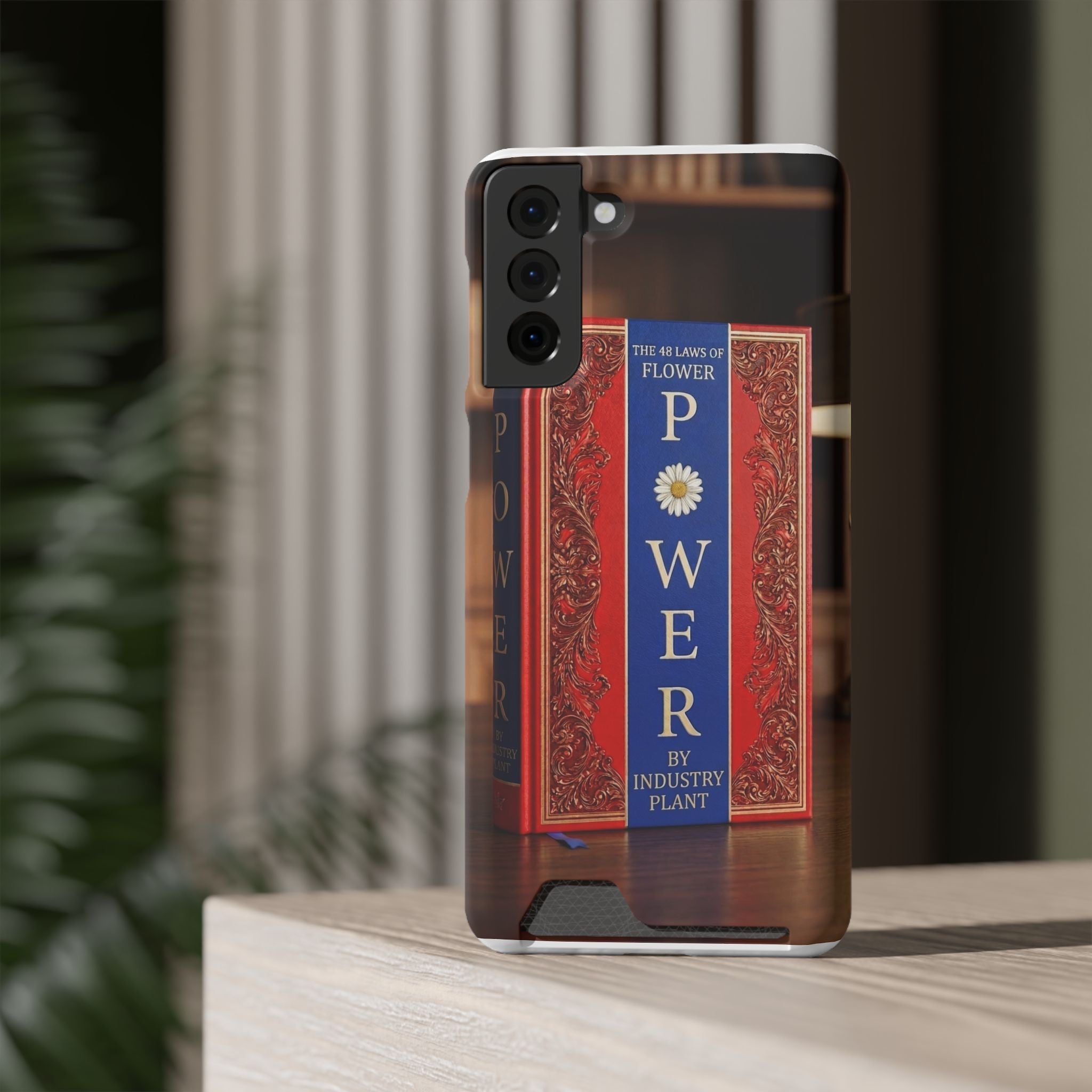 48 LAWS of FLOWER POWER Stylish Phone Case with Card Holder by INDUSTRY PLANT