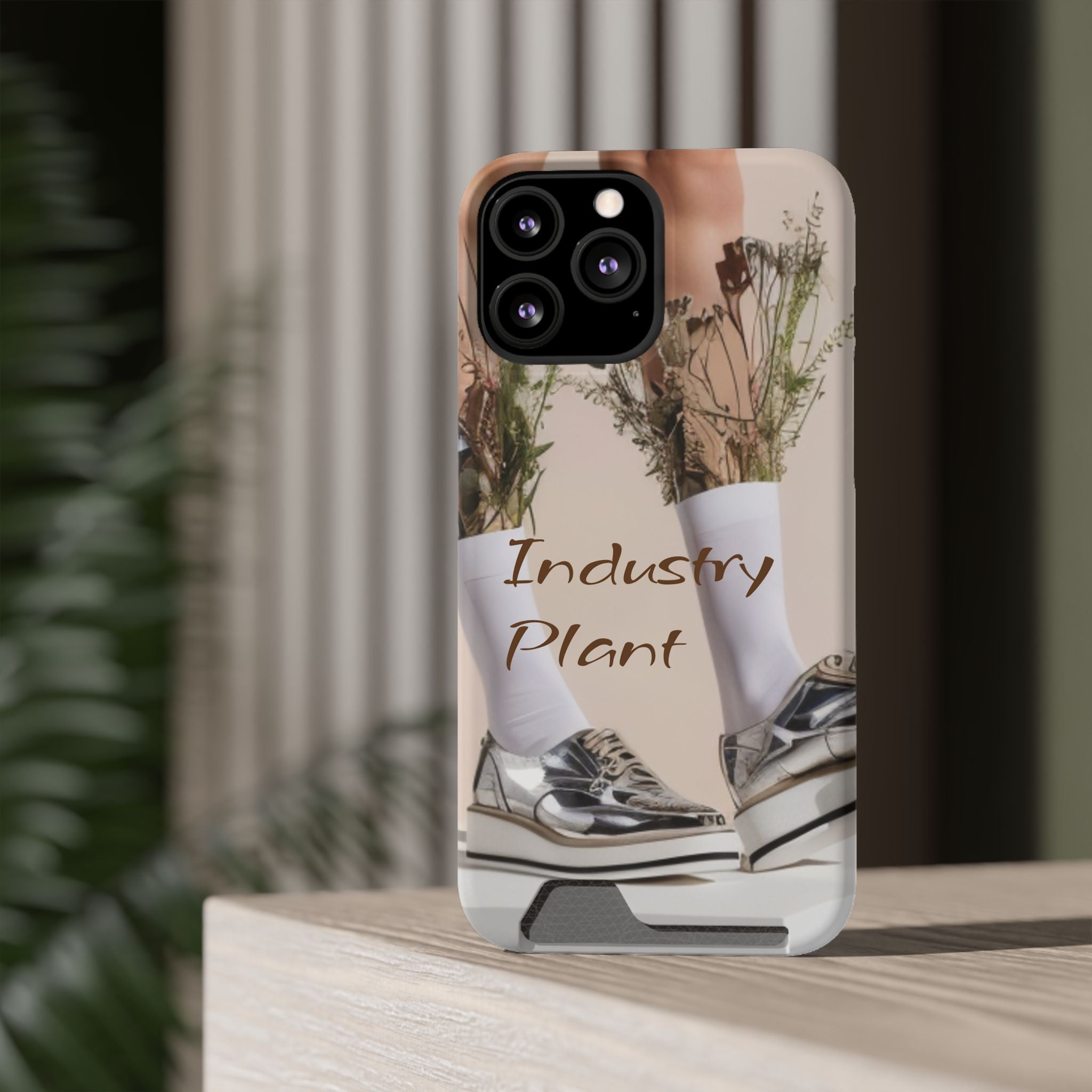 ALWAYS RUNNING ON PLANT POWER Stylish Phone Case with Card Holder by Industry Plant @AutoPaybump