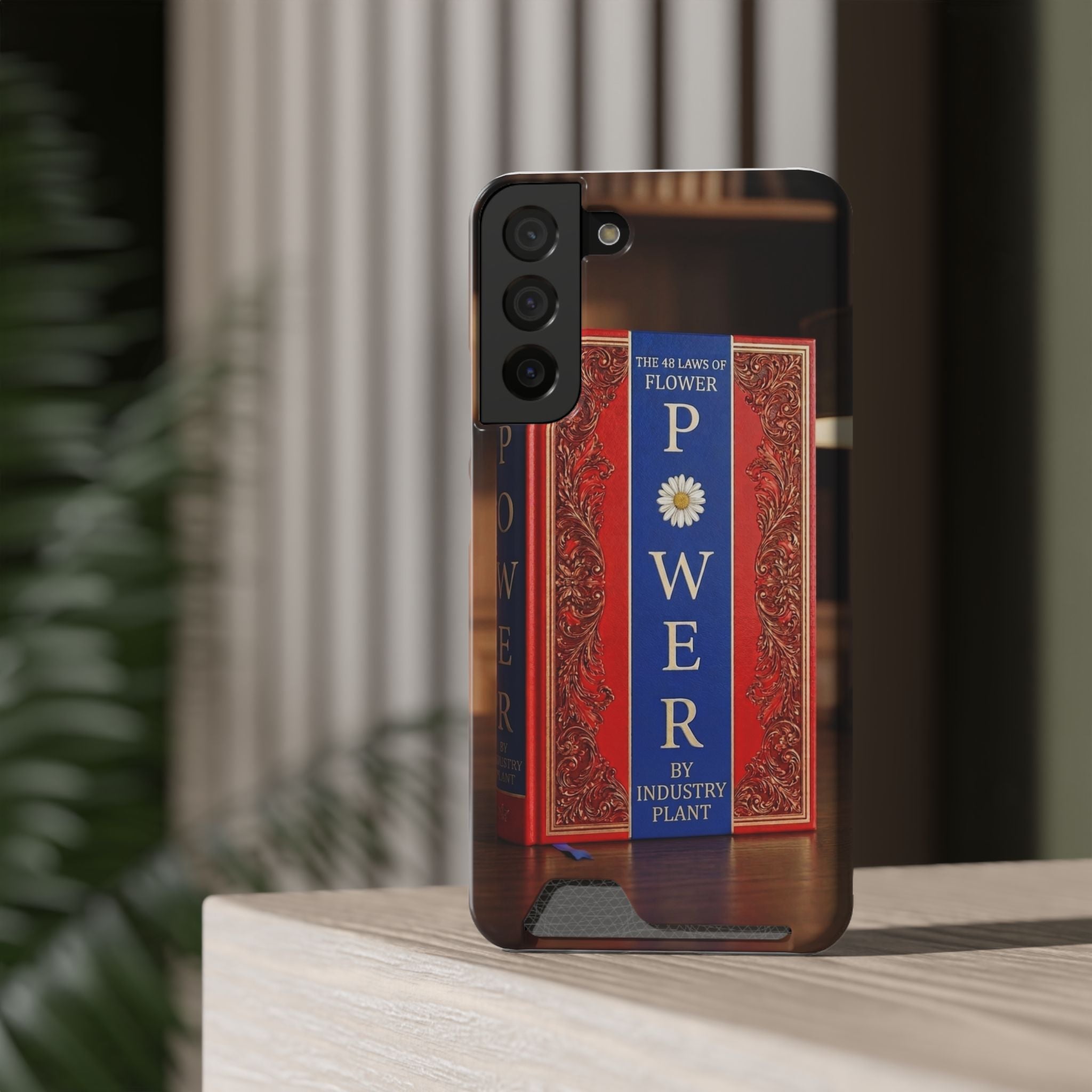 48 LAWS of FLOWER POWER Stylish Phone Case with Card Holder by INDUSTRY PLANT