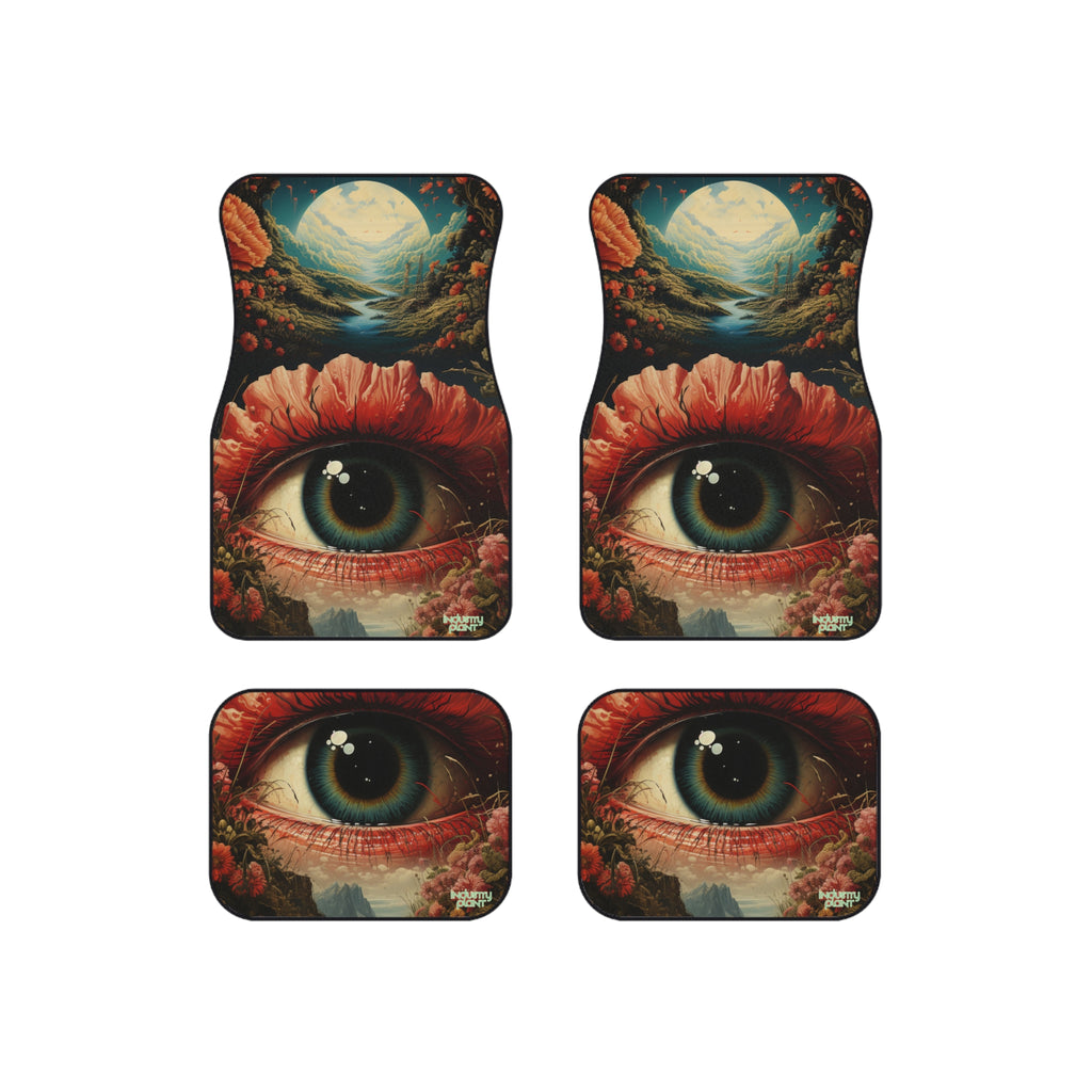 Eye Bloom Here...E Unique Art Car Mats (Set of 4) - Stylish & Edgy Design by INDUSTRY PLANT @AutoPaybump