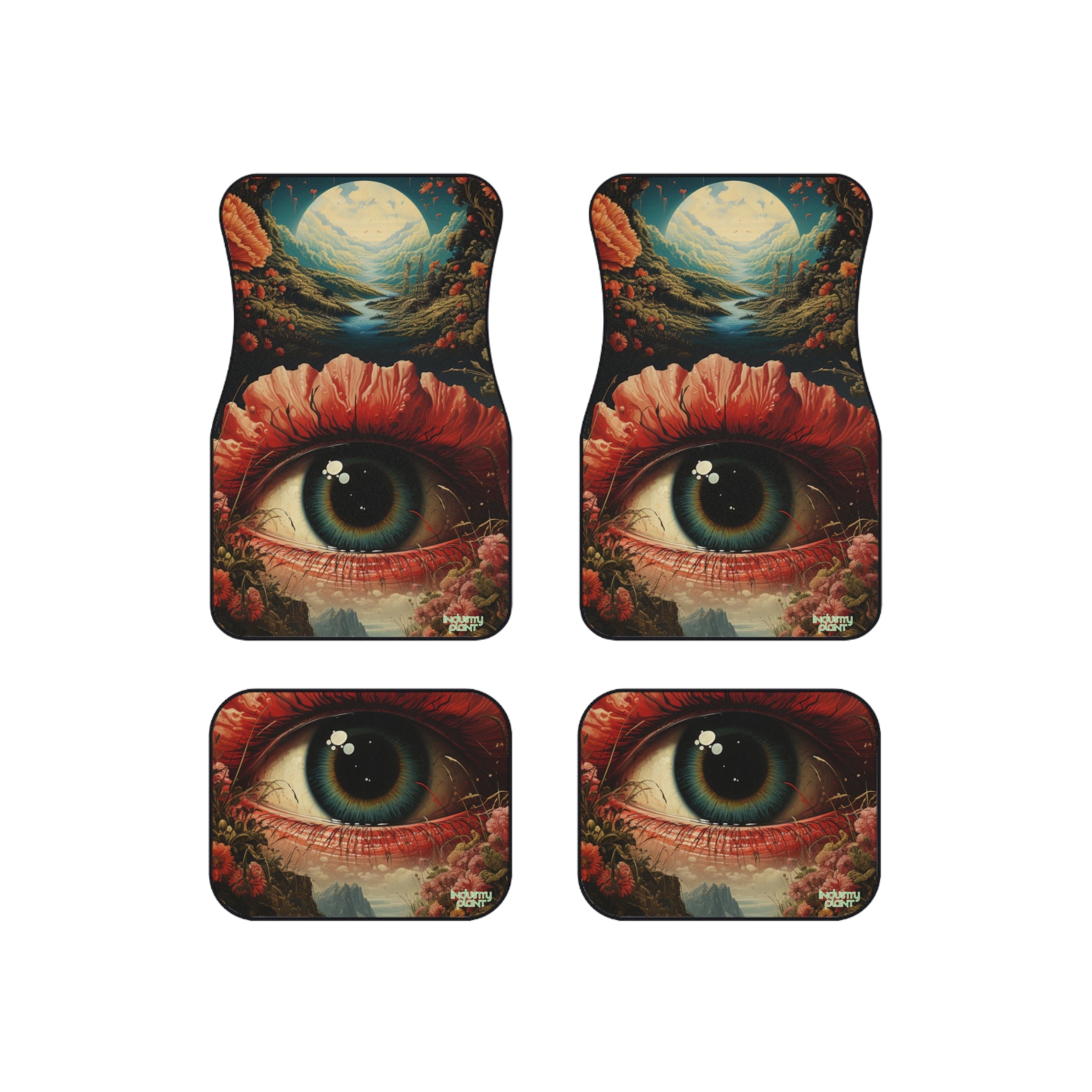 Eye Bloom Here...E Unique Art Car Mats (Set of 4) - Stylish & Edgy Design by INDUSTRY PLANT @AutoPaybump