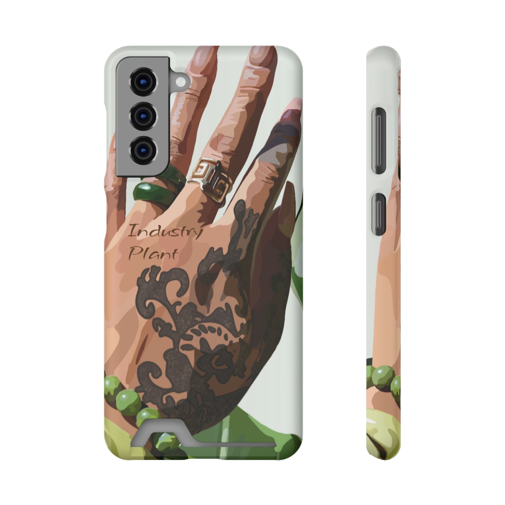 TATTED GREEN THUMB Stylish Phone Case with Card Holder by Industry Plant @AutoPaybump