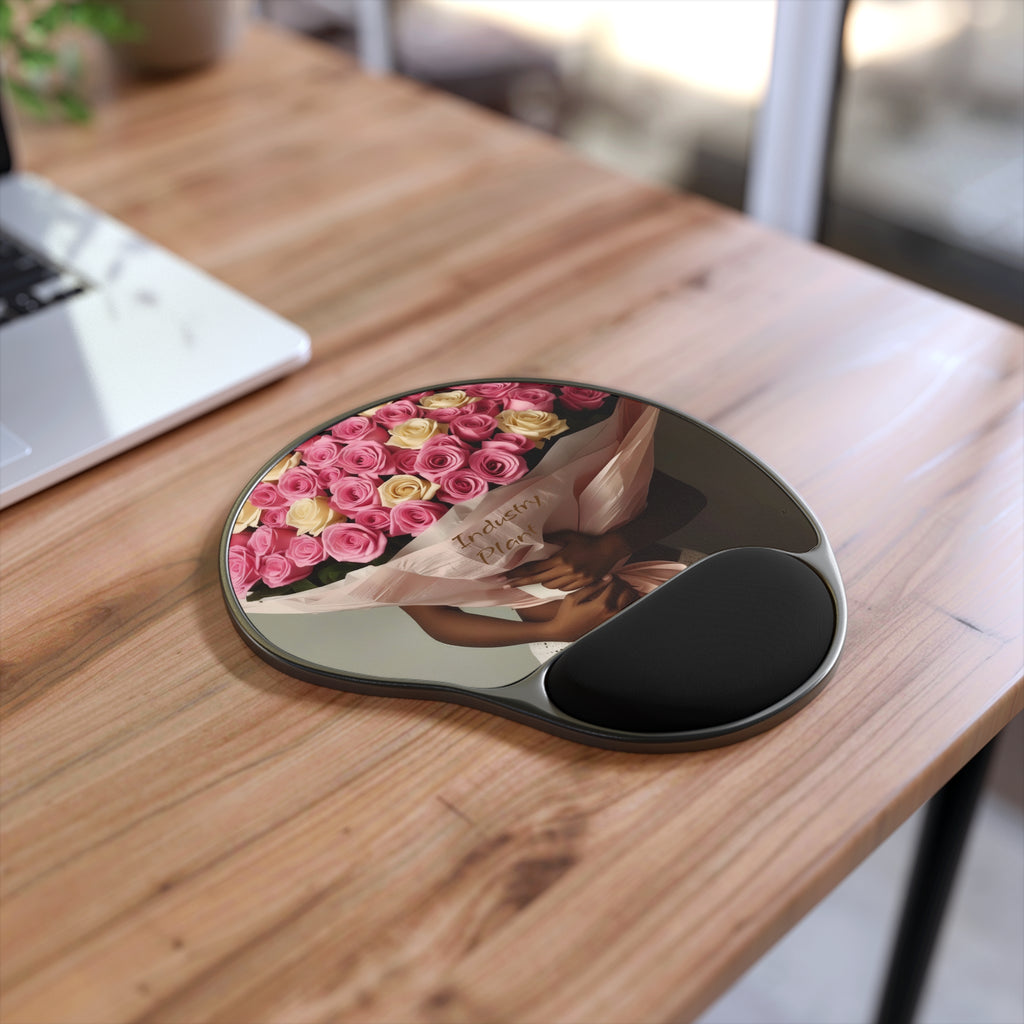 XOXO MS. BLOOMINGDALES PINK Creative Mouse Pad with Wrist Rest | Designed by Industry Plant @AutoPaybump